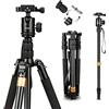 AFAITH Treppiede Fotocamera da Viaggio Leggera in Alluminio cavalletto Reflex con 360 Gradi Paramonic per Canon, Nikon, Sony, Samsung, Olympus, Panasonic e Pentax Q668S - AF035