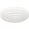 Eglo Plafoniera LED Battistona con telecomando, lampada da soffitto dimmerabile con decoro, lampada in plastica e metallo in bianco, bianco caldo - freddo, Ø 38 cm
