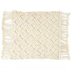 Mood collection Cuscino Standard Stampato macramè, 45 x 45 cm, Poliestere, Ecru, Taglia Unica