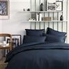 Essix Copripiumino tinta unita in raso di cotone, Grand Hotel, 260 x 240 cm, blu navy