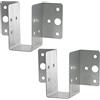 AERZETIX - C58646 - Set di 2 staffe per travi con ali esterne 38x45x71mm - scarpa del travetto con 14 fori - in acciaio zincato Z275