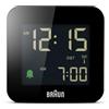 Braun Orologio Sveglia da Viaggio Digitale Radio controllato Fuso Orario Europa Centrale (DCF) con Funzione Snooze, Dimensioni compatte, Display LCD Negativo, Nero, BC08B-DCF.