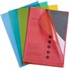 Exacompta - Rif. 57119E - Confezione da 100 tasche angoli - In polipropilene grana economica - Spessore 9/100° - Formato da classificare A4-4 colori assortiti