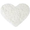 sourcing map Tappeto in finta pelliccia di pecora, a forma di cuore, soffice tappeto Shaggy per divano, soggiorno camera da letto, pavimento in morbido pelo profondo, 70x90 cm, bianco neve