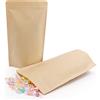 SumDirect 50 Pezzi Sacchetti con Chiusura di Kraft Carta Zip Richiudibili con Foglio di Mylar Rivestito,Buste per Alimenti Imballaggio per Chicco di caffè Foglia, Biscotti, Tee (18 * 30cm)