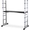 Scala alluminio 'everest' con 3 gradini e portata massima 150 kg, 62x40x106  cm