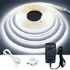 GOMING 12V 5M Striscia LED COB con Sensore di Movimento Bianco Freddo 6000K | Strisce LED con Alimentatore IP20 Non Impermeabile CRI 93+ per Mobili da Cucina Scala Vetrina Camera da Letto Letto
