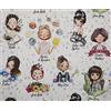 Kt KILOtela - Tessuto Canvas Cotone Stampato Digitale, Rivestire, Foderare, Divani, Tavolo, Sedia, Tende, Cuscini, Borse, 100 cm Lunghezza x 280 cm Altezza, Donne della Storia - 1 Metro