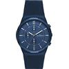 Skagen Orologio Melbye Chronograph da uomo, movimento cronografo al quarzo, cassa in acciaio inossidabile riciclato blu oceano (almeno 50%) da 42 mm, SKW6803