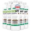 BiOHY Detergente robot pulenti (9 bottiglie da 1l) | Detergente per i pavimenti in legno | parquet e laminato | Concentrato economo dall'odore fresco lucentezza senza striature (Wischroboter Holz)