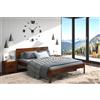 Skandica Letto in legno massiccio di Pino - Ammer (Struttura fuori misura 120x200 (est. 126x210,5))