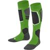 FALKE SK4 Advanced K Kh lana filo funzionale caldi sottili 1 paio, Calzini da sci Unisex - Bambini, Verde Vivid Green 7231, 27-30
