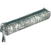 Clairefontaine 410097C Trousse slim Celeste in vera pelle, fantasia pitonata color verde e argento