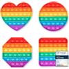 Valino Pop on It per Bambini | Pop Bubble Set di 4 Regali | Set di Fidget Toy impermeabile | Poppets Silicone di Alta Qualità | Giocattoli Arcobaleno Anti-Stress
