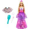 Barbie Dreamtopia 2in1 da Principessa a Sirena, Bambola Bionda, con 3 Outfit e Accessori,Giocattolo per Bambini 3+Anni,GTF92