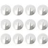 Half Forest Gancio Adesivo Bianco Muro - Gancio In Plastica Bianca Piccolo Adesivo Per Asciugamani Senza Foratura, Ideale Per Bagno, Camera Da Letto, Cucina, Ufficio (12pz)