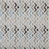 Kt KILOtela - Tessuto Arredo Stampato, Rivestire, Foderare, Divani, Tavolo, Sedia, Letto, Tende, Cuscini, Borse, 100 cm Lunghezza x 280 cm Altezza, Geometrico, Zigzag, Acquamarina - 1 Metro