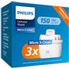 Philips Water Filtro Per Caraffa Micro X-Clean 3 Unità Compatibile Con  Caraffe Philips E Principali