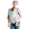 RYLOOBABY Fascia porta bebè per neonati e bambini piccoli di prima qualità, testata per la sicurezza, con copertura per allattamento, morbida ed elastica, in taglia unica e colori neutri (salvia)