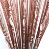 Tangpan, tenda divisoria per finestre anti-mosche con perline luminose decorative, 100 cm x 200 cm, Tessuto, Brown, 100_x_200_cm