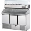 Tecnodom Saladette Tecnodom 3 Porte Piano in Granito e Vetrina