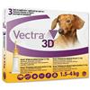 Amicafarmacia Vectra 3D Soluzione Antiparassitaria per cani da 1,5-4 kg giallo 3 pipette