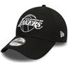 NEW ERA Cappello New Era 9FORTY Regolabile LA Lakers Essential Outline Nero