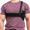 ZONSUSE Fondina Ascellare Universale,Fondina Pistola Nascosta,Porta Pistola Ascellare,Cinturino regolabile con due Tasche per Caricatori,perSoftair Caccia Tiro in Campeggio Gioco Militare (50in)