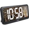 Green Blue GB214 Orologio digitale Sensore di temperatura 37x17cm Ampio orologio da parete Sveglia Display LED Da posizionare su un Tavolo Alimentato da alimentatore o batterie