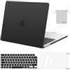 MOSISO Custodia Compatibile con MacBook Pro 14 Cover 2025 2024 2023-2021 M5 A3434 M4 A3112 A3185 A3401 M3 A2918 A2992 M2 A2779 M1 A2442, Rigida Case&Copritastiera&Pellicola&Borsa, Nero