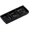 MEDRI Piatto rettangolare 3 scomparti melamina nero cm 18x7 WT638 (minimo 12 pezzi)