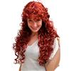 WIG ME UP Parrucca Colore Rosso, Lunga Riccia, 9229-350. Lunghezza: circa 65 cm