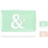 H&H 9518500 Vassoio Rettangolare You&Me In New Bone China, Multicolore, 21 x 13 cm