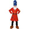 Widmann 10636 - Costume da nano, parte superiore, cintura, cappello con barba, gnom, fiabe, festa a tema, Carnevale