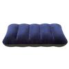 Intex 68672 - Cuscino Gonfiabile Camping Floccato Blu, Vinile, Blu, 43x28x9 cm