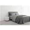 Italian Bed Linen Completo letto 100% Cotone TRENDY CHIC, Matrimoniale, Panna