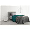Italian Bed Linen Completo letto 100% Cotone TRENDY CHIC, Piazza e Mezza, Verde Bottiglia
