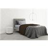 Italian Bed Linen Completo letto 100% Cotone TRENDY CHIC, Piazza e Mezza, Cioccolato