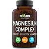 NÄTOO Magnesio Completo - Integratore Stanchezza, Affaticamento e Metabolismo Energetico - con Magnesio Bisglicinato, Citrato e Carbonato - 180 compresse Vegan.