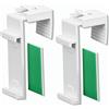 KLEMMFLEX 2 supporti a morsetto per Klemmfix, tende a rullo doppie/rullo duo senza foratura per il fissaggio e l'incollaggio come accessorio/ricambio per appendere, fissaggio su PVC, finestre in legno, ante