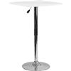 Flash Furniture 60,3 cm di Altezza Regolabile Quadrato Bianco Legno Tavolo Gamma Regolabile (83,8 cm - 102,9 cm)