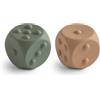 Mushie Dice Press Toy | Giocattolo sensoriale da premere e far scoppiettare | Sviluppo delle capacità motorie fini | Insegna l'aritmetica semplice | 100% Silicone Alimentare |