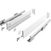 GTV Guide per cassetti AXIS Pro, estraibili per cassetti con estrazione, colore bianco, portata fino a 40 kg, sistema push to open, accesso libero, larghezza: 450 mm, altezza: 86 mm