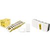 Vimar Plana 0T14653.01 Placca 3 moduli in tecnopolimero, 10 pezzi, bianco & Plana 0T14004 Deviatore 1P 10 AX 250 V, 5 pezzi, illuminabile (unità di segnalazione non fornita), tasto sostituibile
