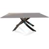 BONTEMPI CASA tavolo con struttura nero lucido ARTISTICO 20.00 180x106 cm