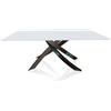 BONTEMPI CASA tavolo con struttura nero lucido ARTISTICO 20.00 180x106 cm