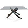 BONTEMPI CASA tavolo con struttura nero lucido ARTISTICO 20.13 160x90 cm