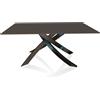 BONTEMPI CASA tavolo con struttura nero lucido ARTISTICO 20.13 160x90 cm