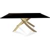 BONTEMPI CASA tavolo con struttura oro ARTISTICO 20.00 180x106 cm