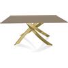 BONTEMPI CASA tavolo con struttura oro ARTISTICO 20.13 160x90 cm